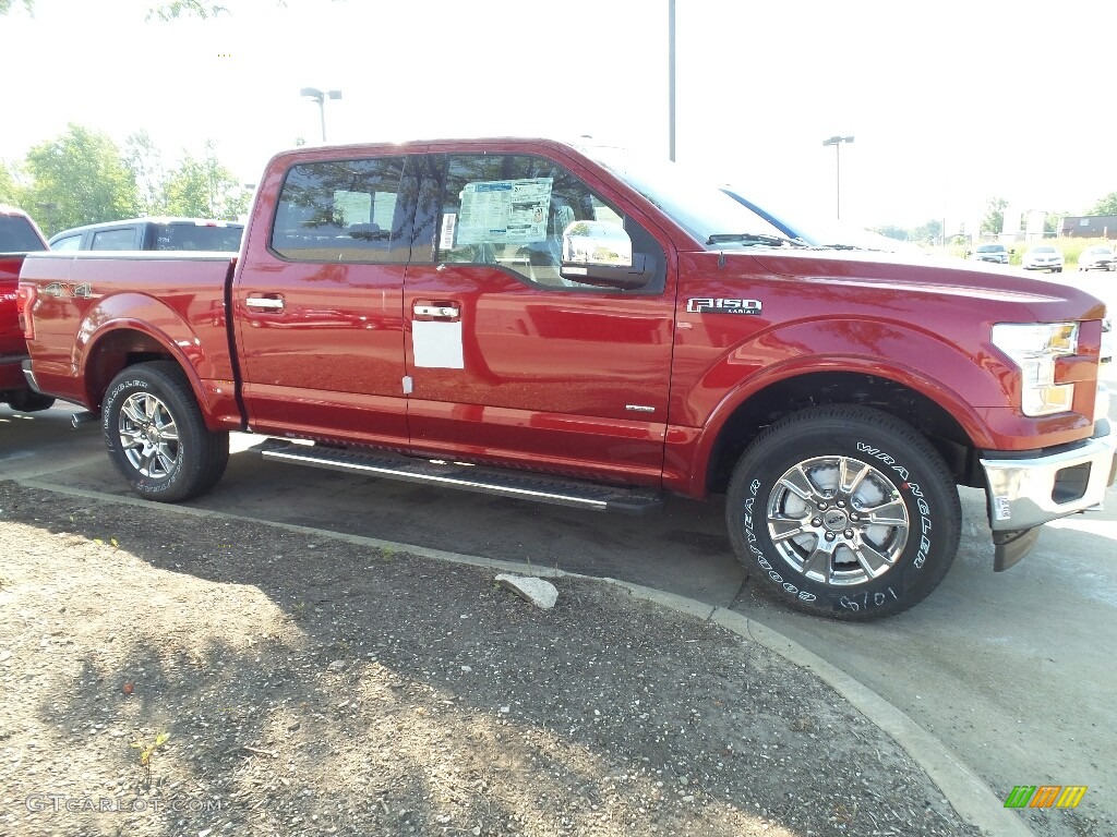 2017 F150 Lariat SuperCrew 4X4 - Ruby Red / Black photo #3