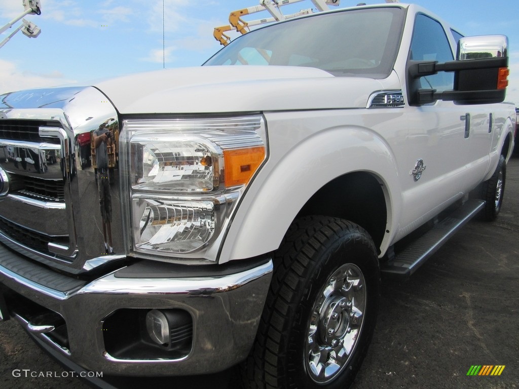 2015 F250 Super Duty XLT Crew Cab 4x4 - Oxford White / Steel photo #42