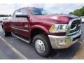 2017 Delmonico Red Pearl Ram 3500 Laramie Longhorn Crew Cab 4x4 Dual Rear Wheel  photo #4