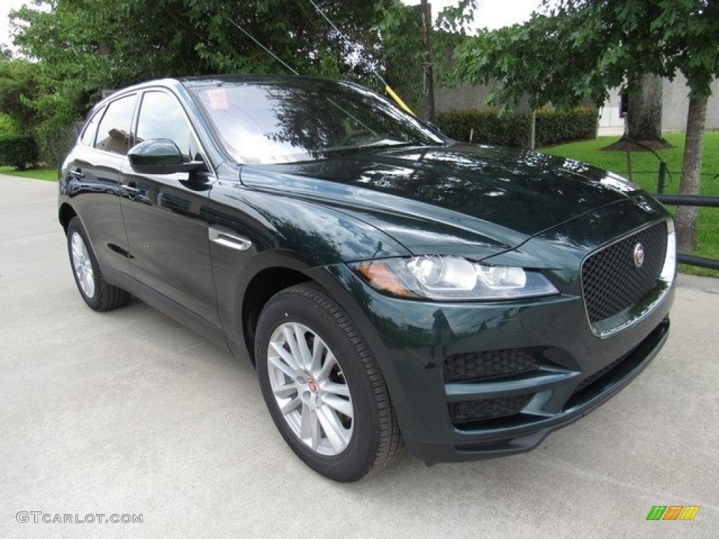 British Racing Green Metallic 2018 Jaguar F-PACE 35t AWD Prestige Exterior Photo #121004514