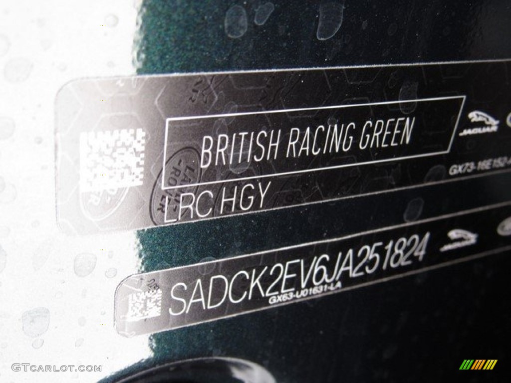2018 F-PACE 35t AWD Prestige - British Racing Green Metallic / Ebony photo #22