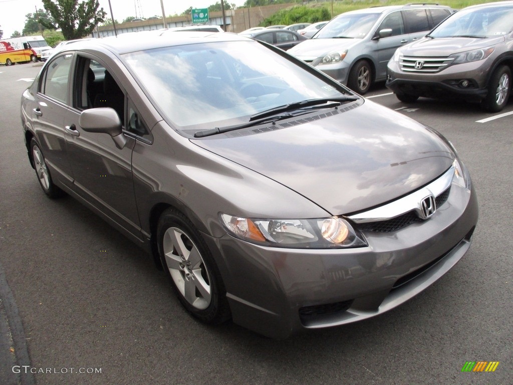 2011 Civic LX-S Sedan - Urban Titanium Metallic / Black photo #7
