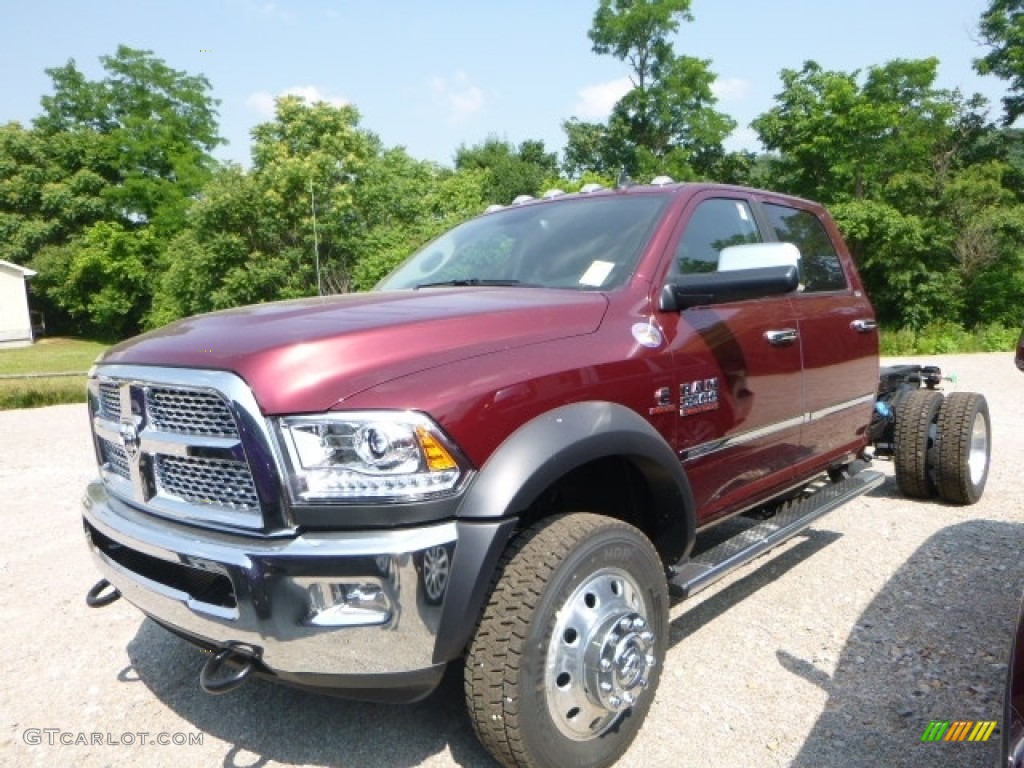 2017 5500 Laramie Crew Cab 4x4 Chassis - Delmonico Red Pearl / Black photo #1