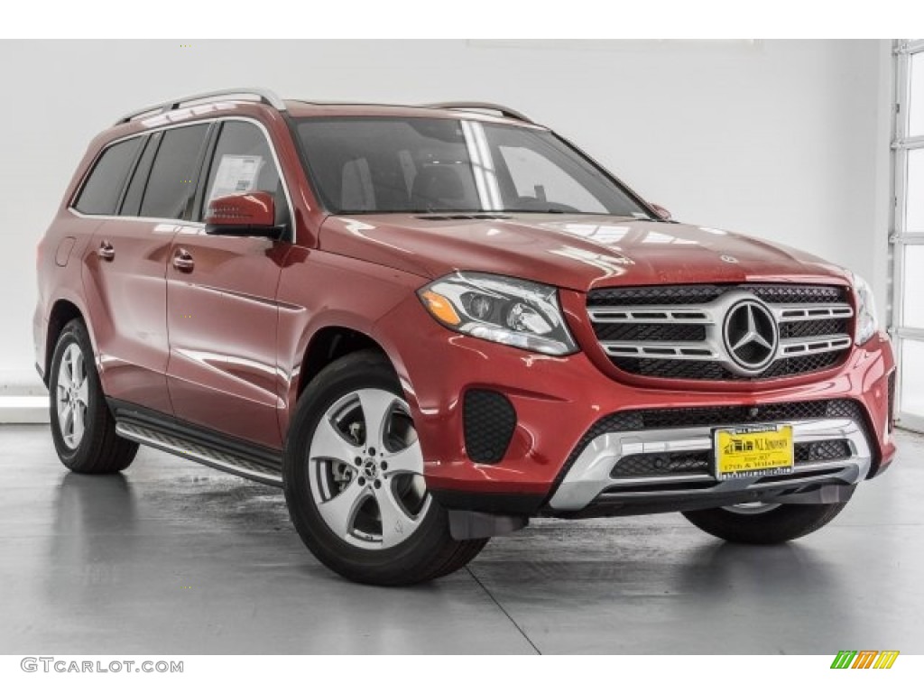 designo  Cardinal Red Metallic 2017 Mercedes-Benz GLS 450 4Matic Exterior Photo #121015914