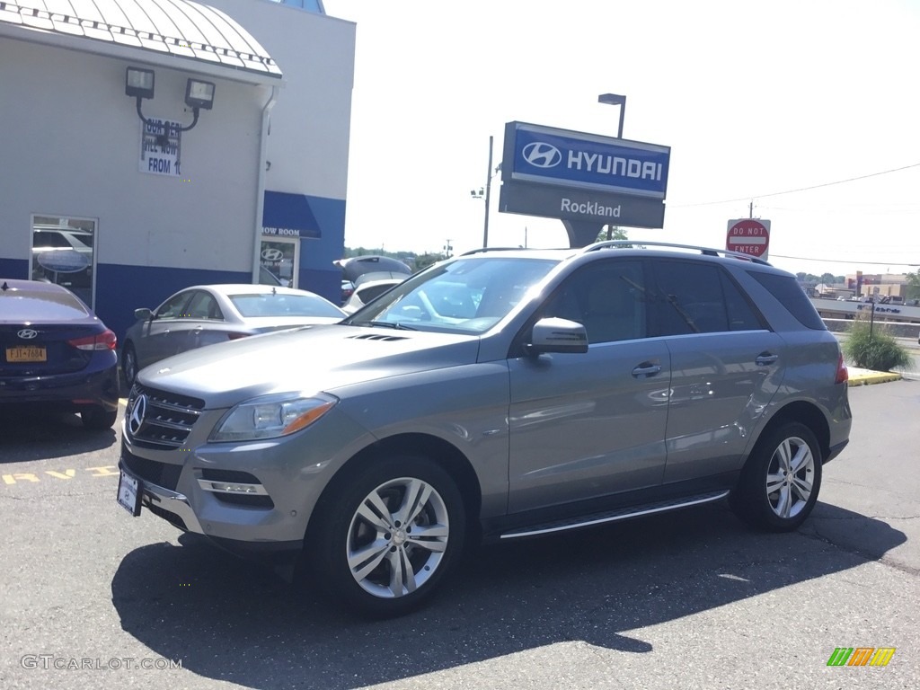 2012 ML 350 4Matic - Palladium Silver Metallic / Almond Beige photo #1