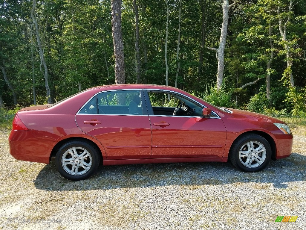 2007 Accord EX Sedan - Moroccan Red Pearl / Gray photo #4