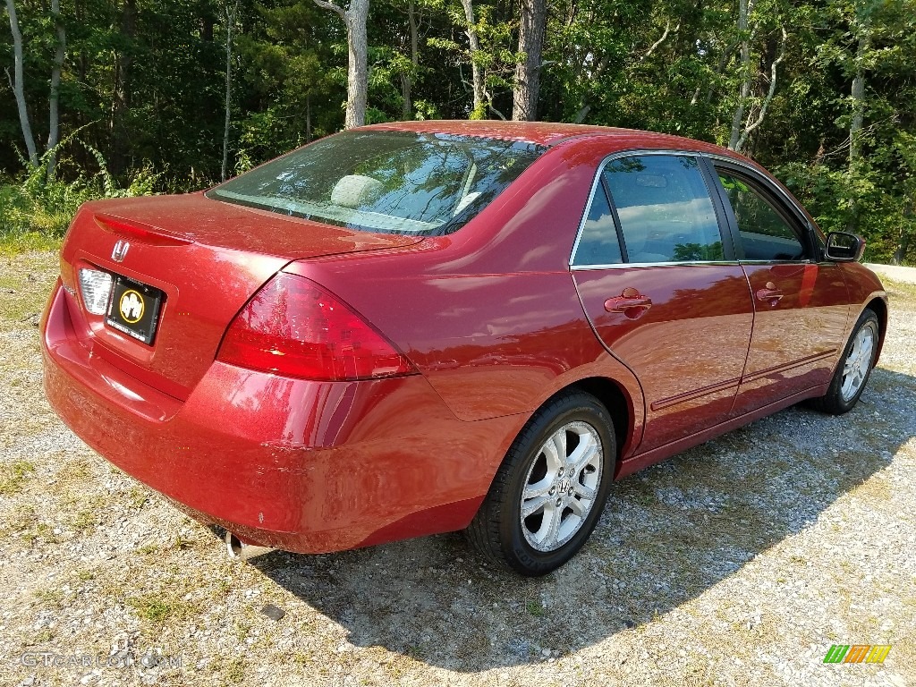 2007 Accord EX Sedan - Moroccan Red Pearl / Gray photo #7
