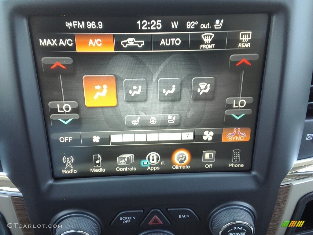 2017 Ram 1500 Laramie Quad Cab 4x4 Controls Photo #121019007