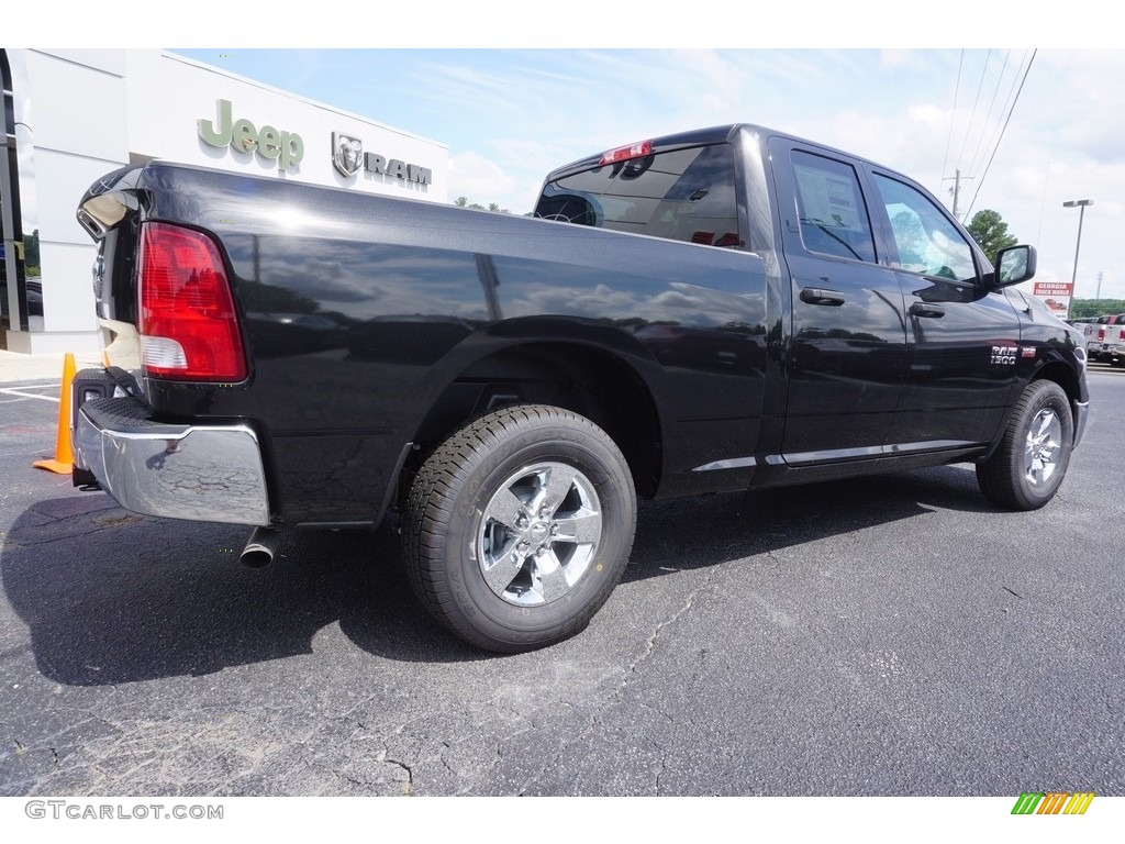 2017 1500 Tradesman Quad Cab - Brilliant Black Crystal Pearl / Black/Diesel Gray photo #7