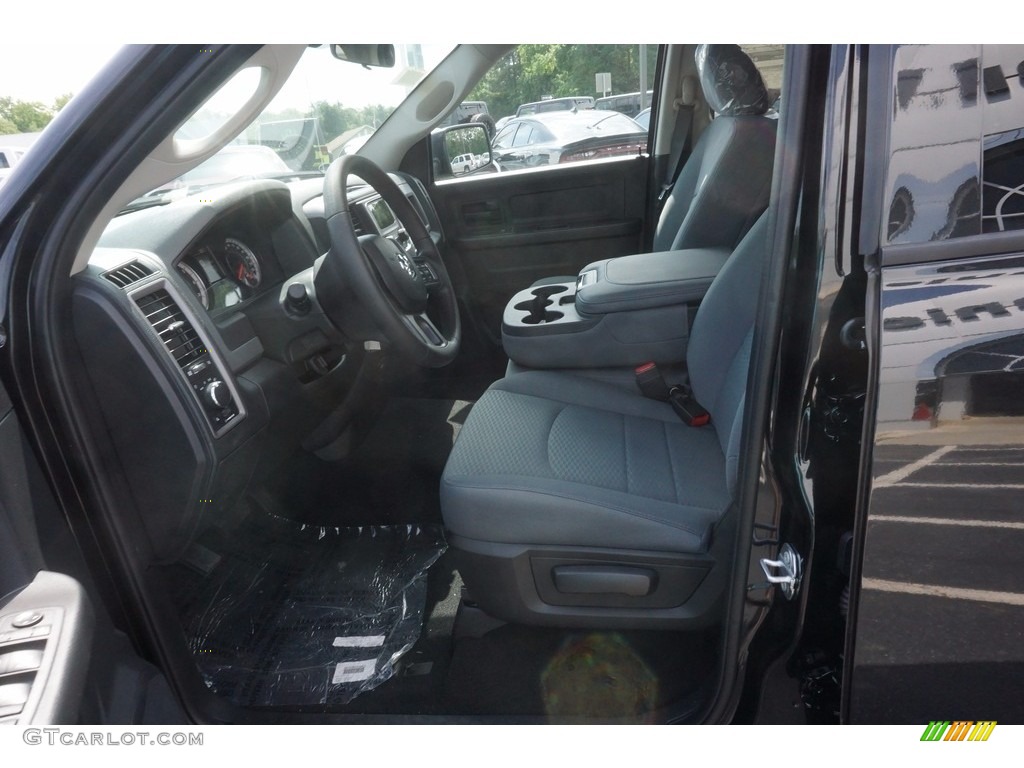 2017 1500 Tradesman Quad Cab - Brilliant Black Crystal Pearl / Black/Diesel Gray photo #9