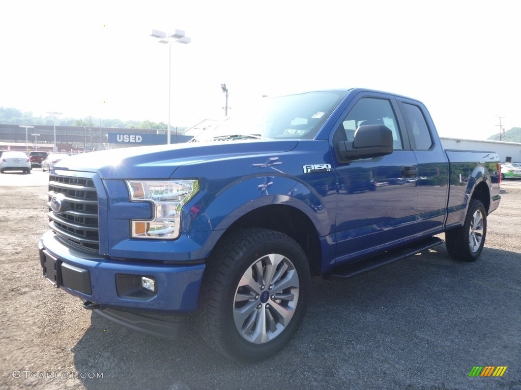 2017 F150 XL SuperCab 4x4 - Lightning Blue / Black photo #6