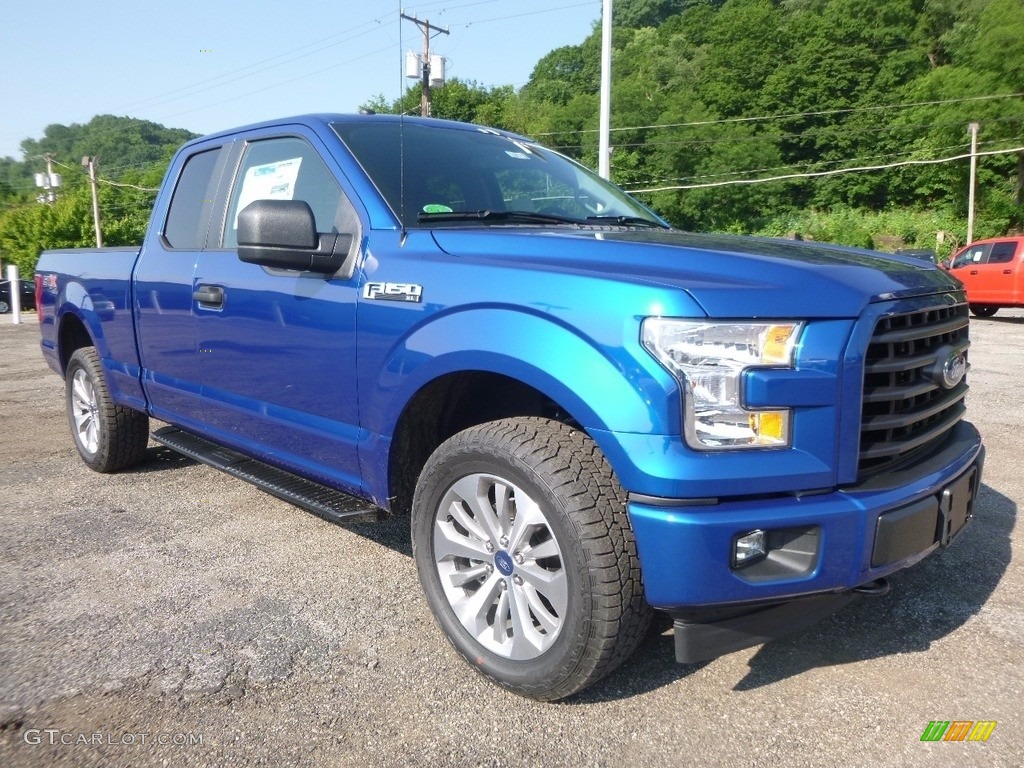 2017 F150 XL SuperCab 4x4 - Lightning Blue / Black photo #8