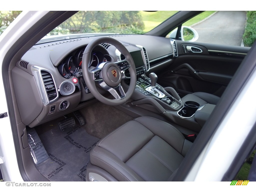 Agate Grey Interior 2017 Porsche Cayenne Platinum Edition Photo #121030585