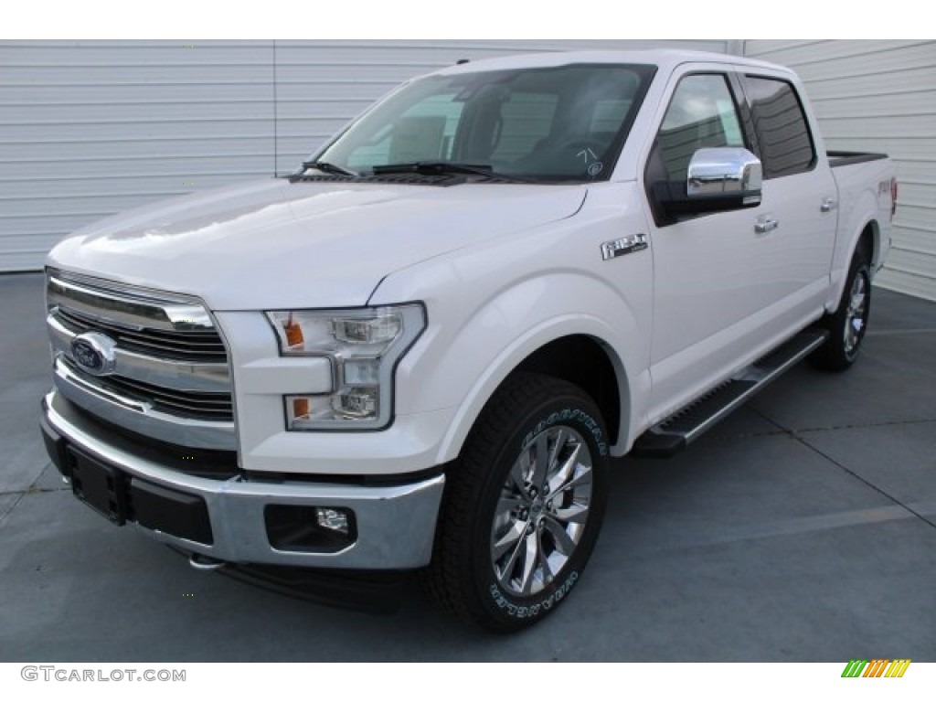 2017 F150 Lariat SuperCrew 4X4 - White Platinum / Black photo #3