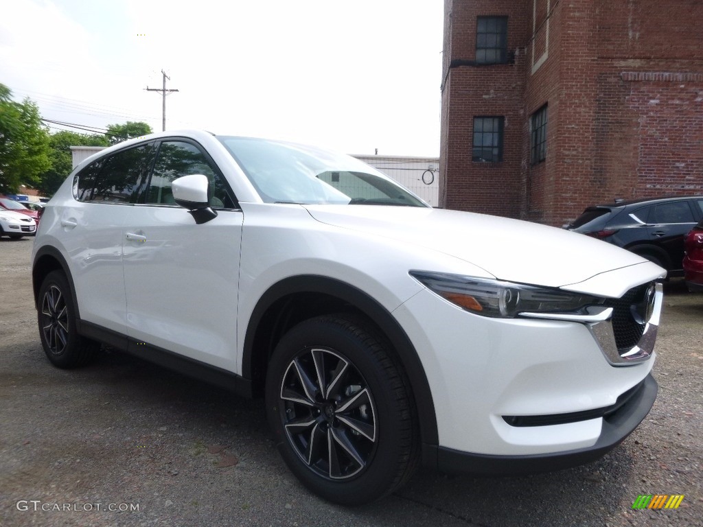 2017 CX-5 Grand Touring AWD - Crystal White Pearl / Parchment photo #1