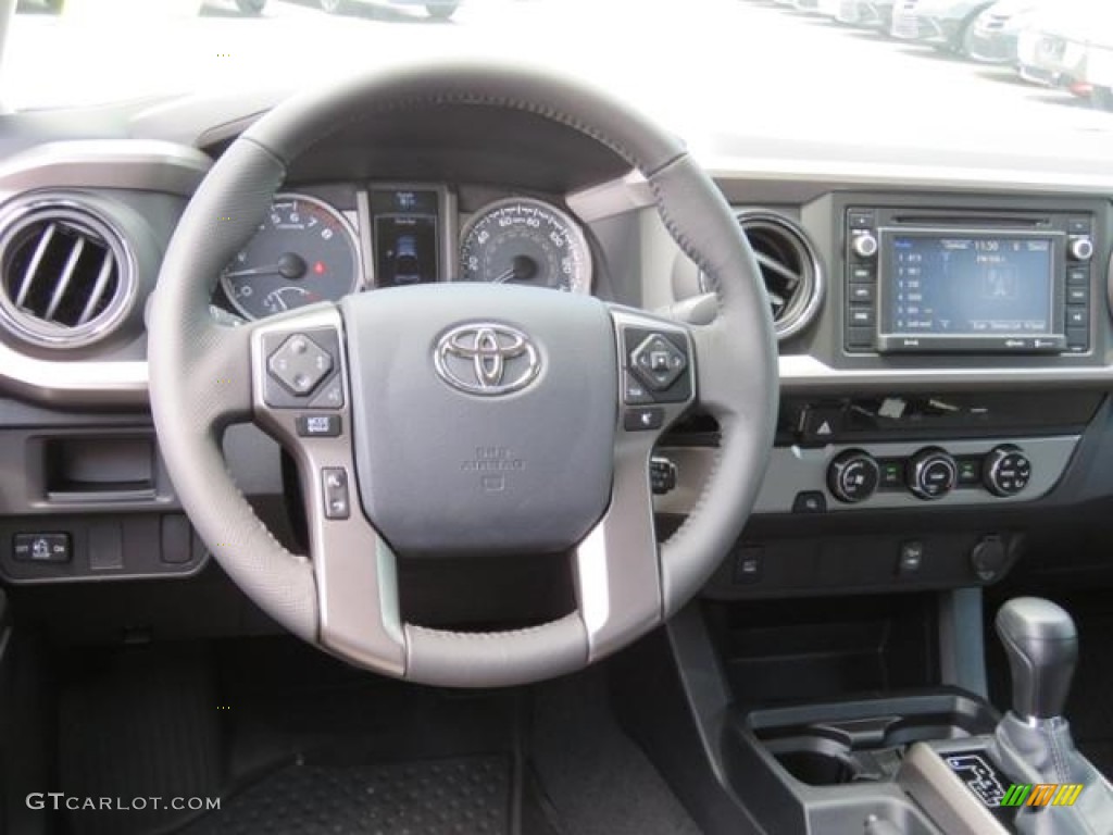 2017 Toyota Tacoma SR5 Double Cab Cement Gray Dashboard Photo #121043517