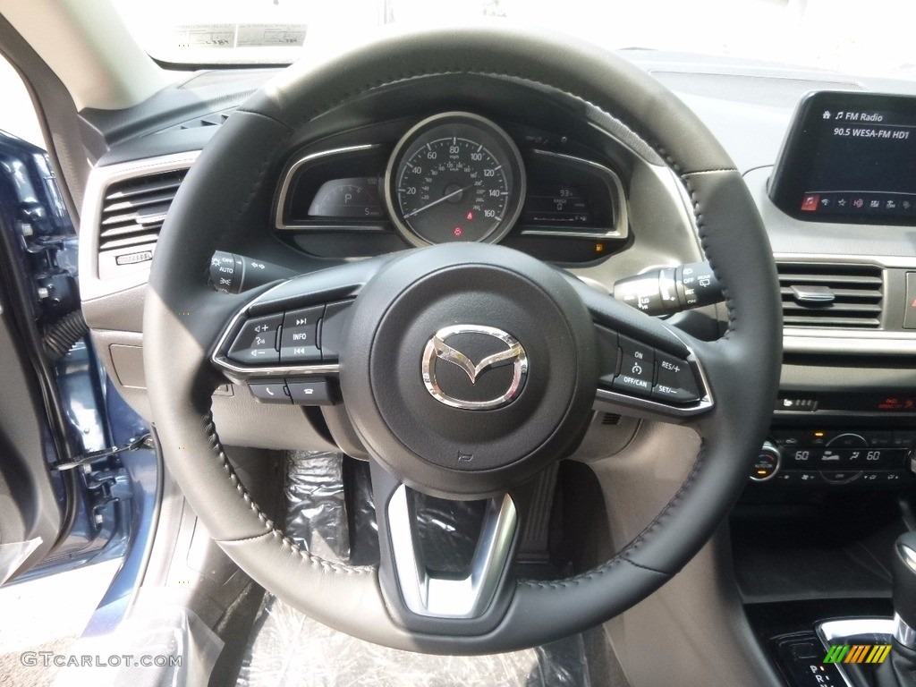 2017 Mazda MAZDA3 Touring 5 Door Black Steering Wheel Photo #121044725