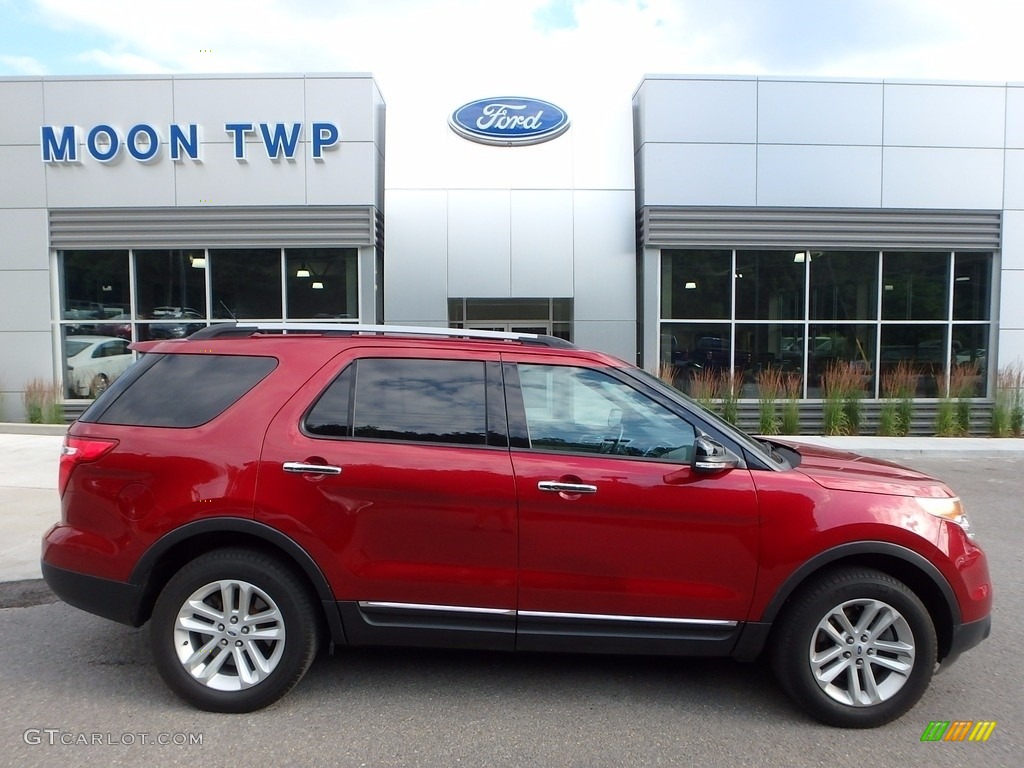 2014 Explorer XLT 4WD - Ruby Red / Medium Light Stone photo #1