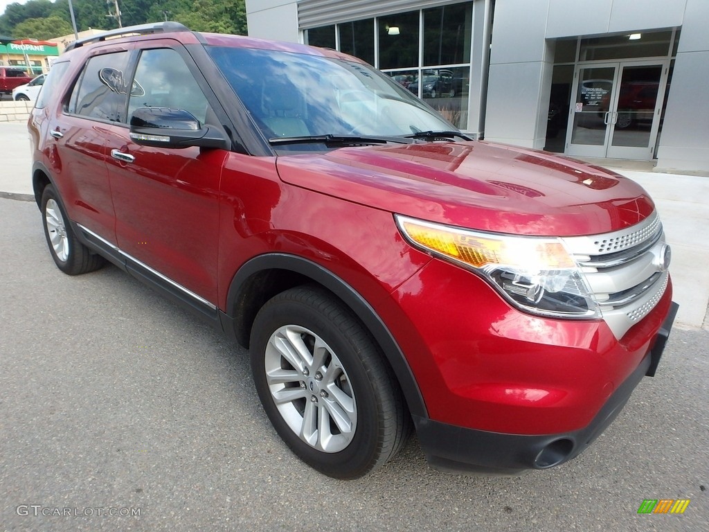 2014 Explorer XLT 4WD - Ruby Red / Medium Light Stone photo #9