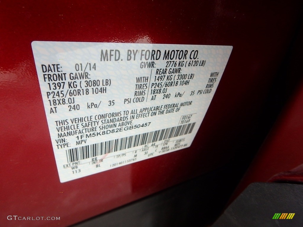 2014 Explorer XLT 4WD - Ruby Red / Medium Light Stone photo #23