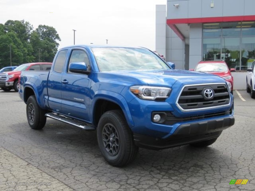 2017 Tacoma SR5 Access Cab - Blazing Blue Pearl / Cement Gray photo #1