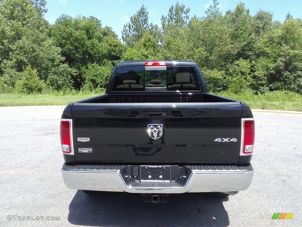 2017 1500 Laramie Quad Cab 4x4 - Brilliant Black Crystal Pearl / Black/Diesel Gray photo #7