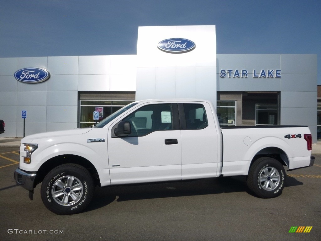 2017 F150 XL SuperCab 4x4 - Oxford White / Earth Gray photo #1