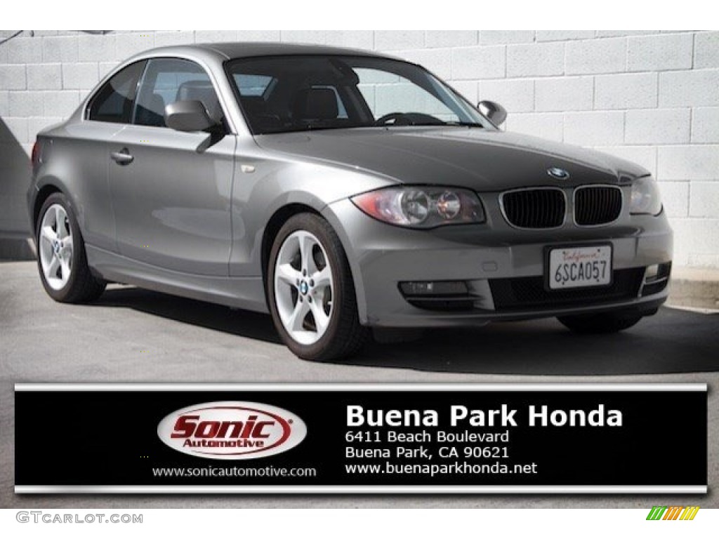 2011 1 Series 128i Coupe - Space Gray Metallic / Black photo #1
