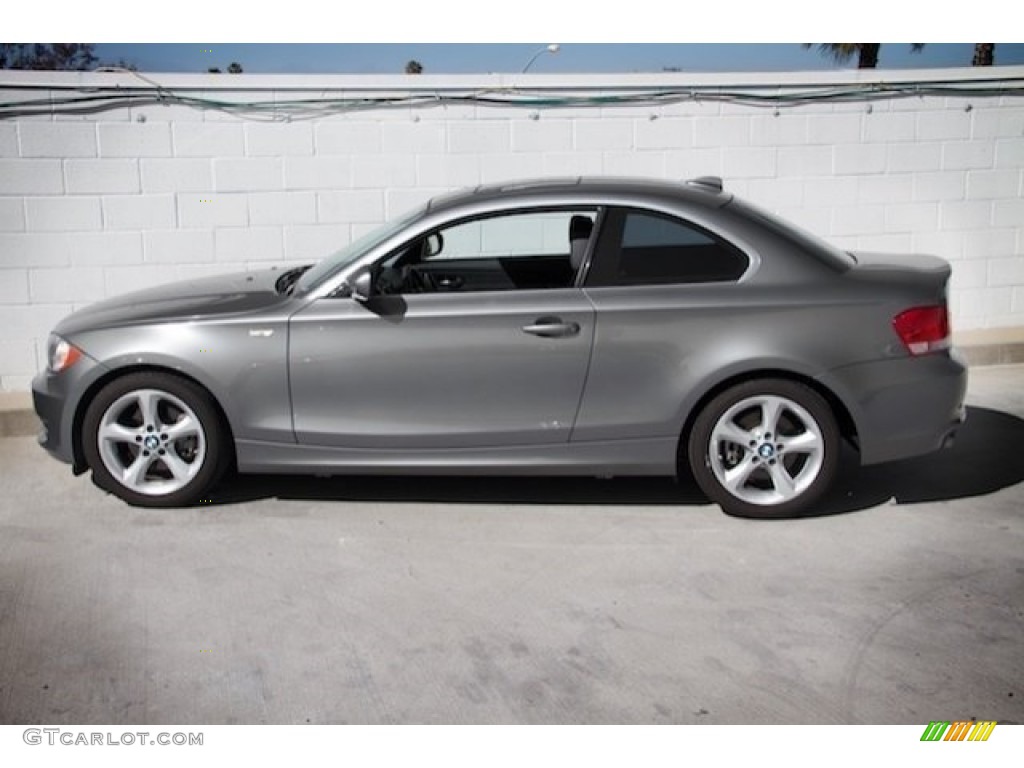 2011 1 Series 128i Coupe - Space Gray Metallic / Black photo #8