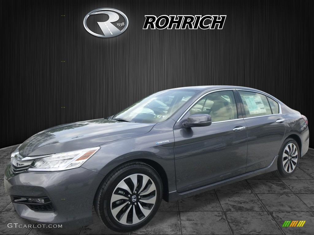2017 Accord Hybrid Touring Sedan - Modern Steel Metallic / Ivory photo #4