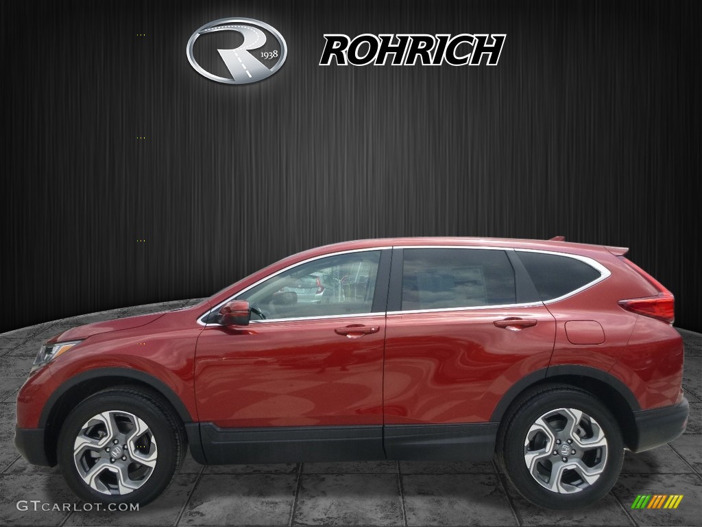 2017 CR-V EX AWD - Basque Red Pearl II / Ivory photo #3