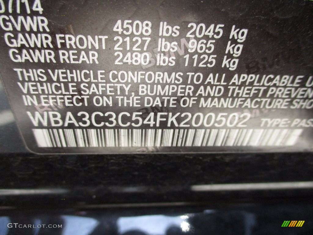 2015 3 Series 320i xDrive Sedan - Jet Black / Black photo #19