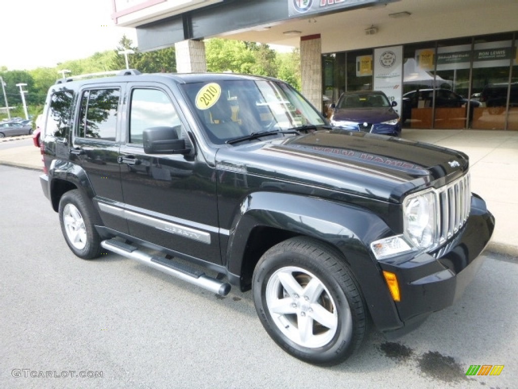 2010 Liberty Limited 4x4 - Deep Water Blue Pearl / Dark Slate Gray photo #3