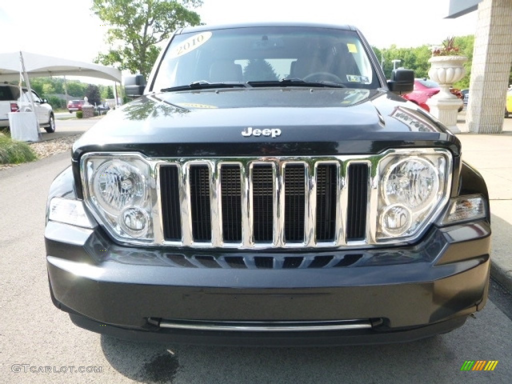 2010 Liberty Limited 4x4 - Deep Water Blue Pearl / Dark Slate Gray photo #4