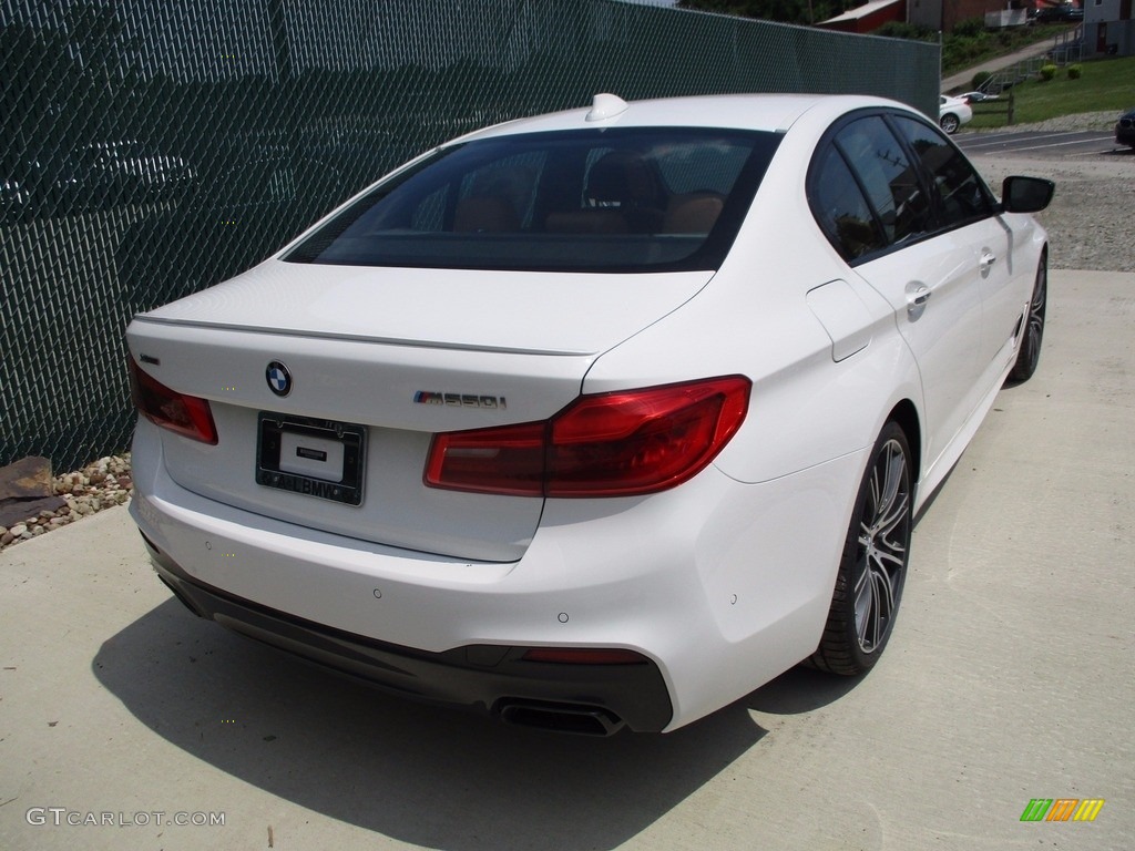 2018 5 Series M550i xDrive Sedan - Alpine White / Cognac photo #4