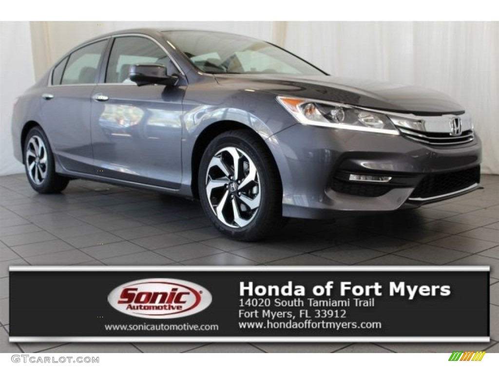 2017 Accord EX-L Sedan - Modern Steel Metallic / Gray photo #1