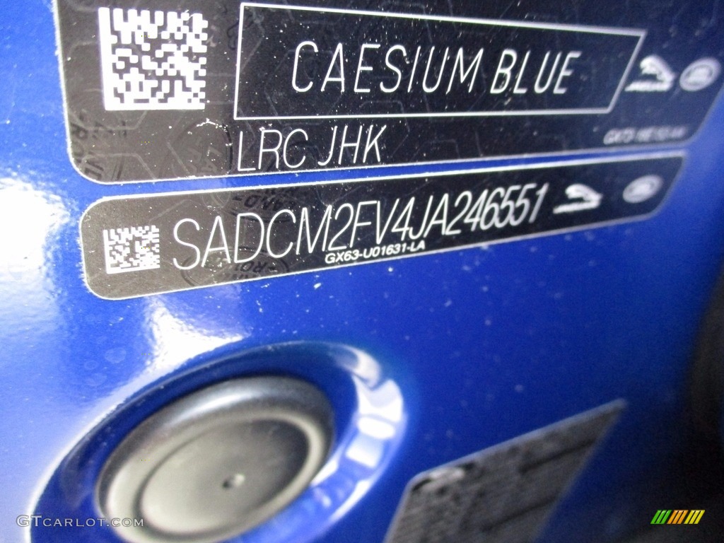 2018 F-PACE Color Code JHK for Caesium Blue Metallic Photo #121068333