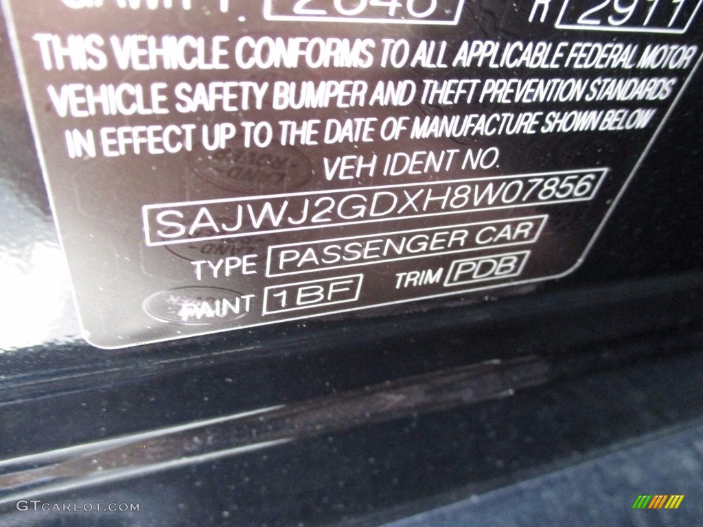 2017 Jaguar XJ XJL Portfolio AWD Color Code Photos