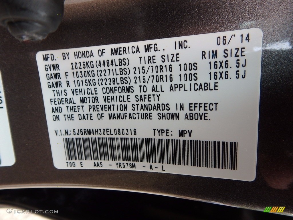 2014 CR-V LX AWD - Urban Titanium Metallic / Black photo #23