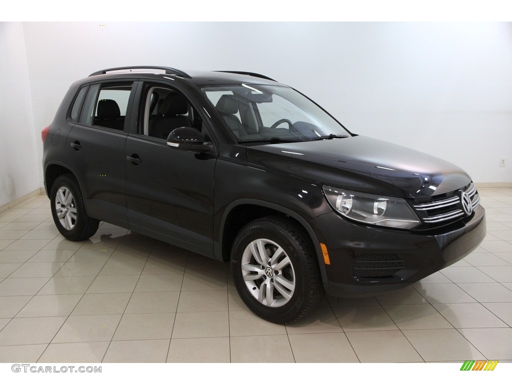 Deep Black Pearl 2016 Volkswagen Tiguan S 4MOTION Exterior Photo #121072953