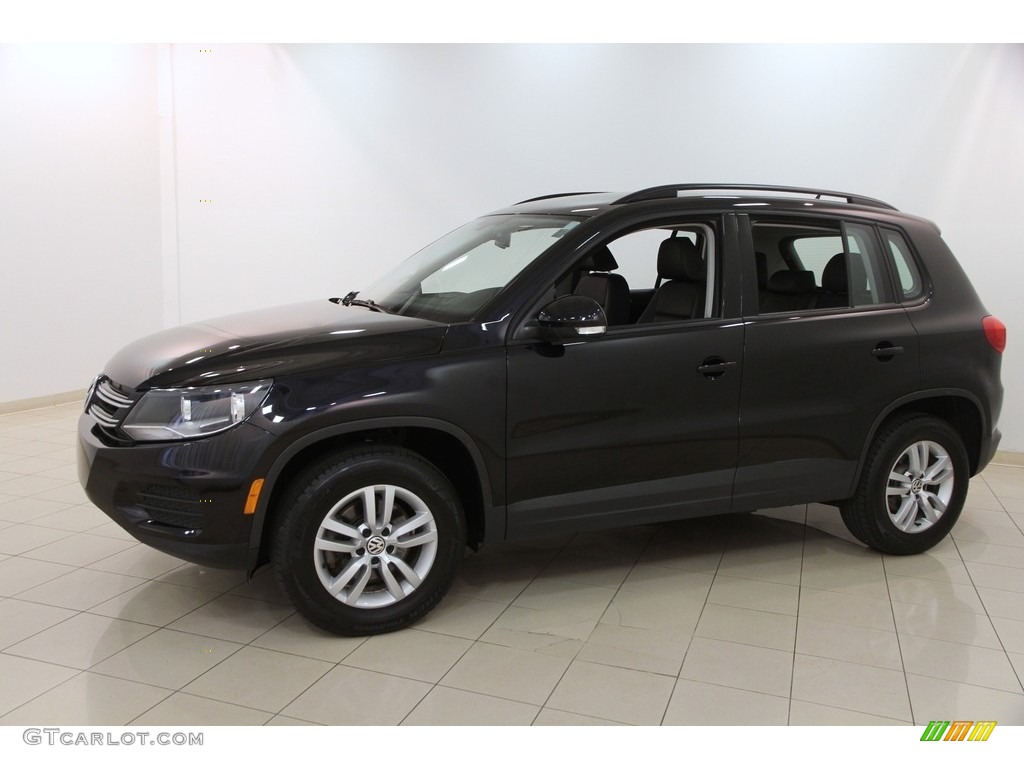 Deep Black Pearl 2016 Volkswagen Tiguan S 4MOTION Exterior Photo #121073001