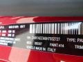 414: Rosso Alfa (Red) 2017 Alfa Romeo Giulia Ti AWD Color Code