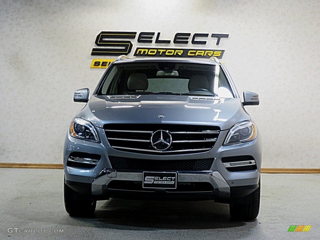 2012 ML 350 4Matic - Palladium Silver Metallic / Almond Beige photo #2