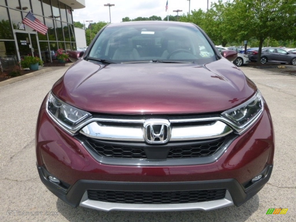 2017 CR-V EX-L AWD - Basque Red Pearl II / Gray photo #6