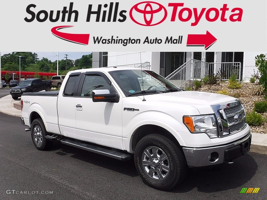 2010 F150 Lariat SuperCab 4x4 - Oxford White / Tan photo #1