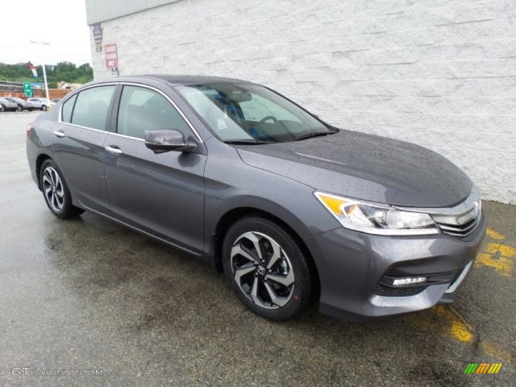 2017 Accord EX-L Sedan - Modern Steel Metallic / Black photo #1