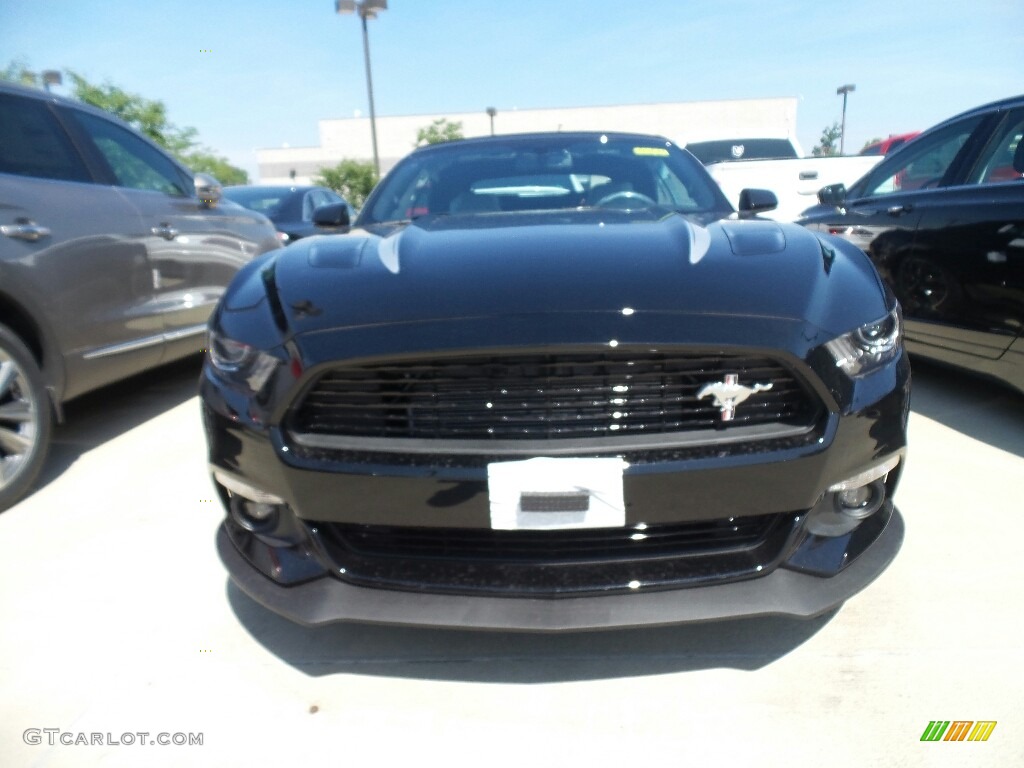 2017 Mustang GT California Speical Convertible - Shadow Black / California Special Ebony Leather/Miko Suede photo #2