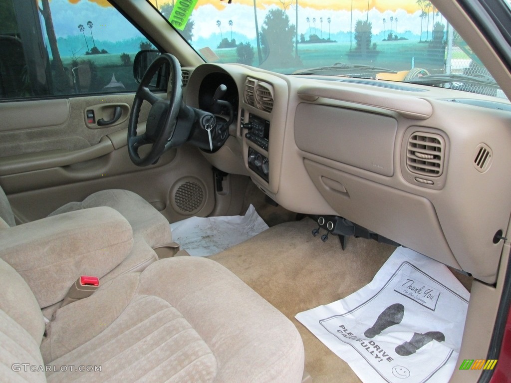 2000 S10 LS Extended Cab - Dark Cherry Red Metallic / Medium Gray photo #13