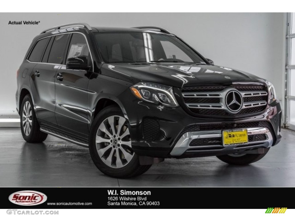 2017 GLS 450 4Matic - Obsidian Black Metallic / designo Porcelain/Black photo #1