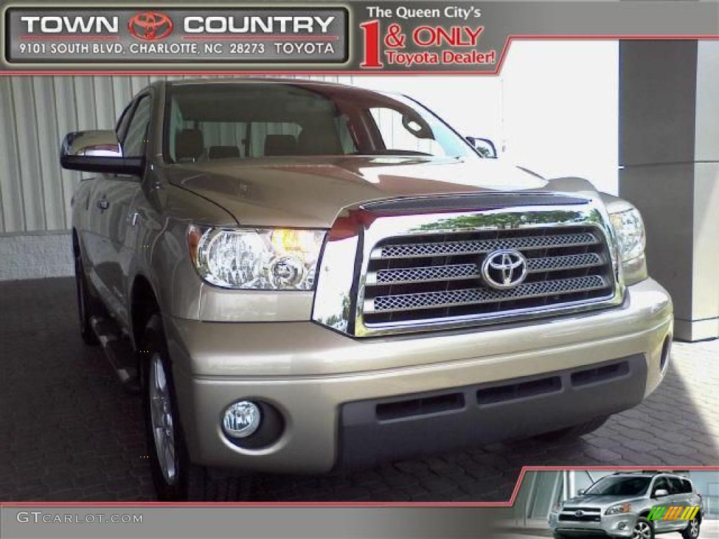 2007 Tundra Limited Double Cab - Desert Sand Mica / Red Rock photo #1